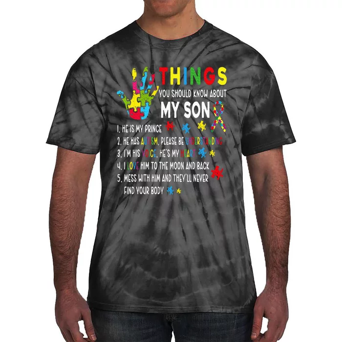 Support Parents Autism Mom Dad Tie-Dye T-Shirt