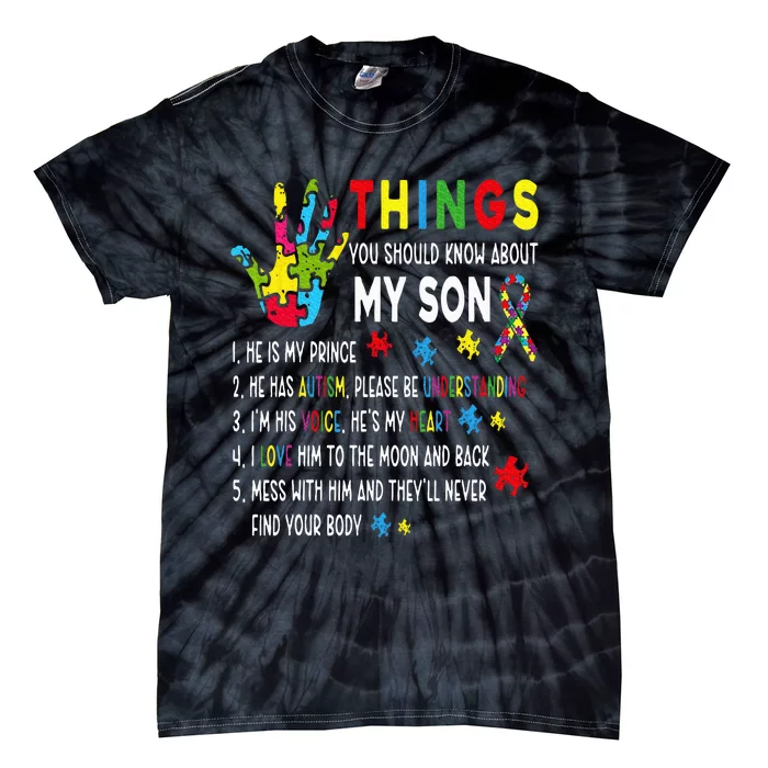 Support Parents Autism Mom Dad Tie-Dye T-Shirt