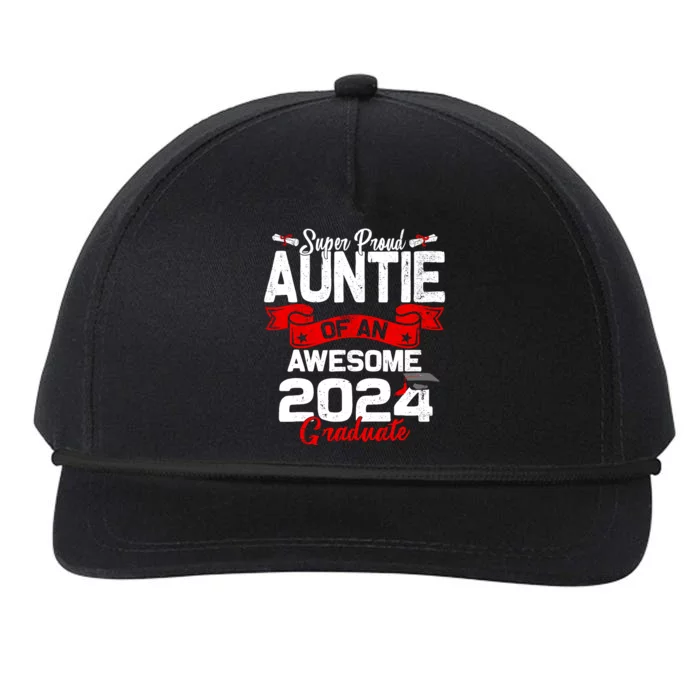 Super Proud Auntie Of A 2024 Graduate 24 Graduation Snapback Five-Panel Rope Hat