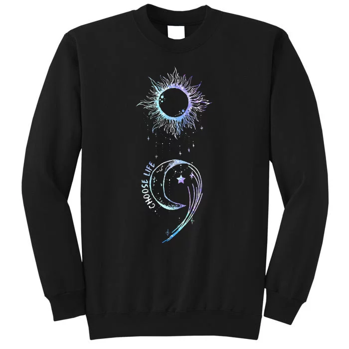 Suicide Prevention Awareness Choose Life Semicolon Gothic Sweatshirt