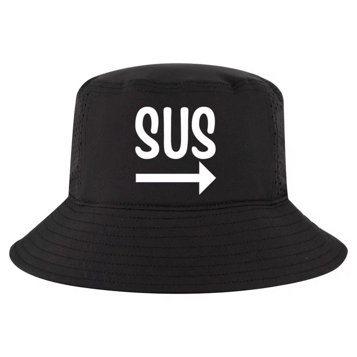 Sus Pointing Arrow Right Gaming Meme Impostor Kinda Sus Cool Comfort Performance Bucket Hat