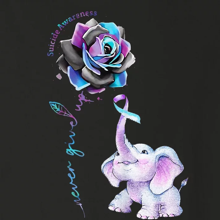 Suicide Prevention Awareness Flower Elephant Ribbon Gift Toddler Long Sleeve Shirt