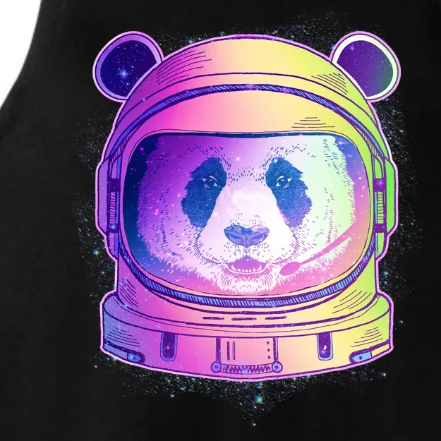 Space Astro Panda Ladies Tri-Blend Wicking Tank