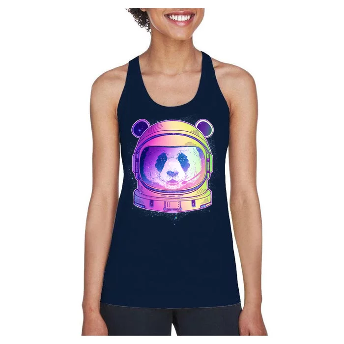 Space Astro Panda Women's Racerback Tank