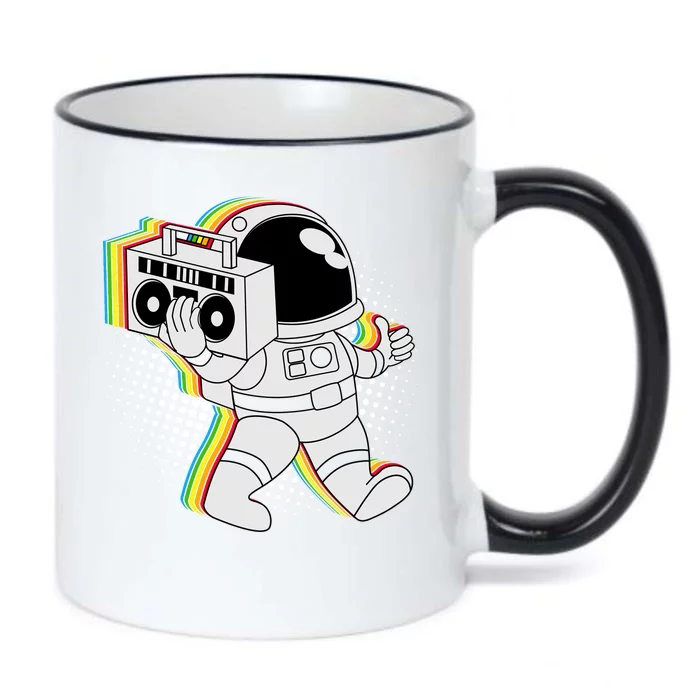 Space Astronaut Boombox Black Color Changing Mug