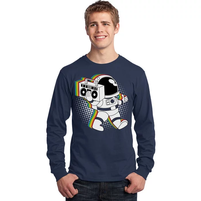 Space Astronaut Boombox Tall Long Sleeve T-Shirt