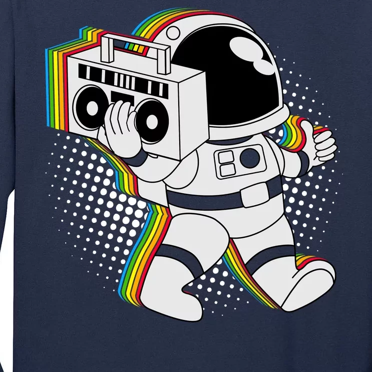 Space Astronaut Boombox Tall Long Sleeve T-Shirt