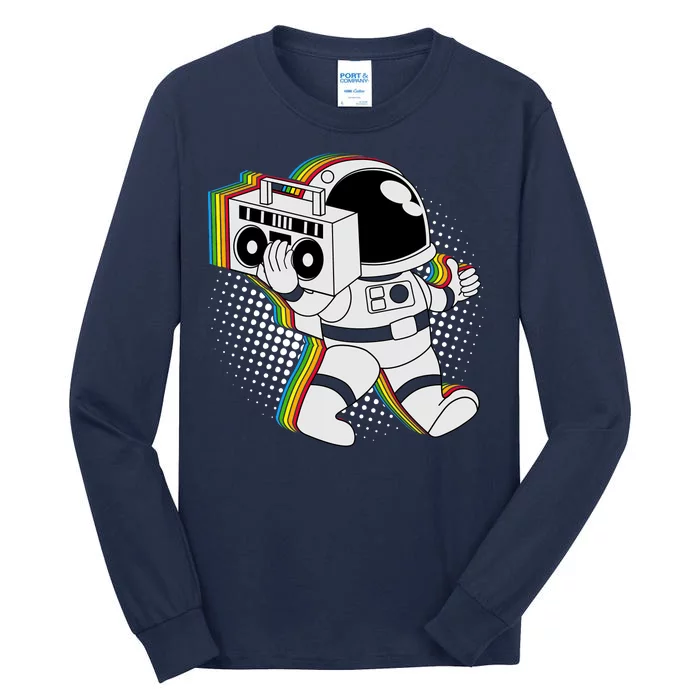 Space Astronaut Boombox Tall Long Sleeve T-Shirt