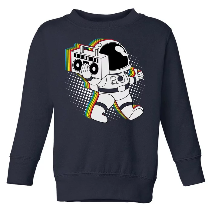 Space Astronaut Boombox Toddler Sweatshirt