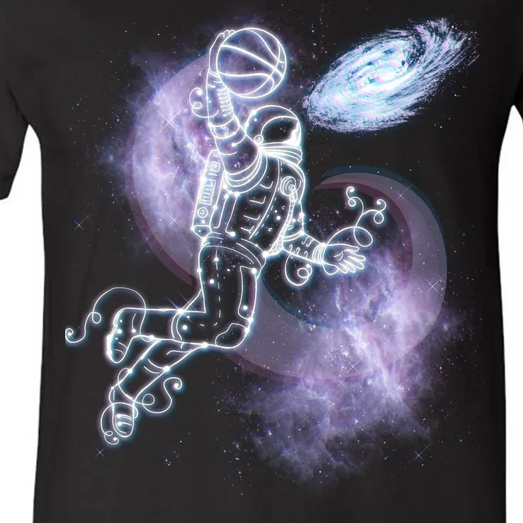 Space Astronaut Dunk Nebula Jam V-Neck T-Shirt