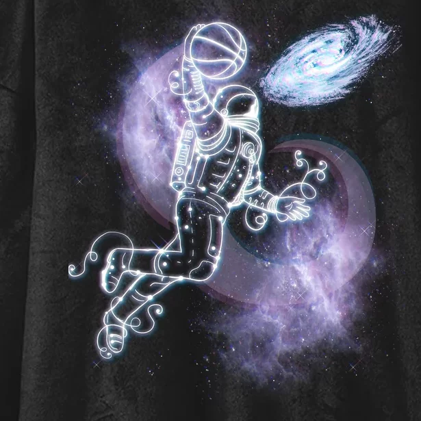 Space Astronaut Dunk Nebula Jam Hooded Wearable Blanket