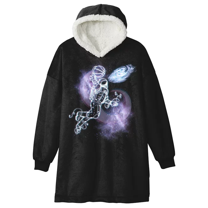 Space Astronaut Dunk Nebula Jam Hooded Wearable Blanket