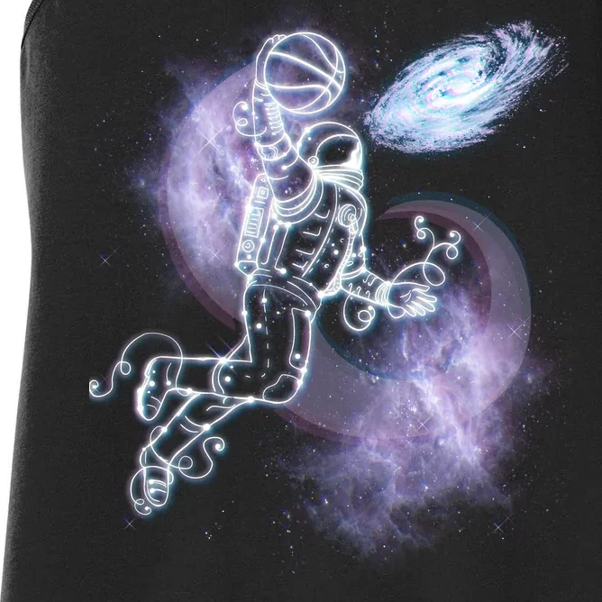 Space Astronaut Dunk Nebula Jam Women's Racerback Tank