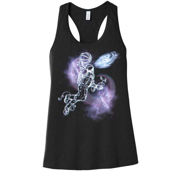 Space Astronaut Dunk Nebula Jam Women's Racerback Tank