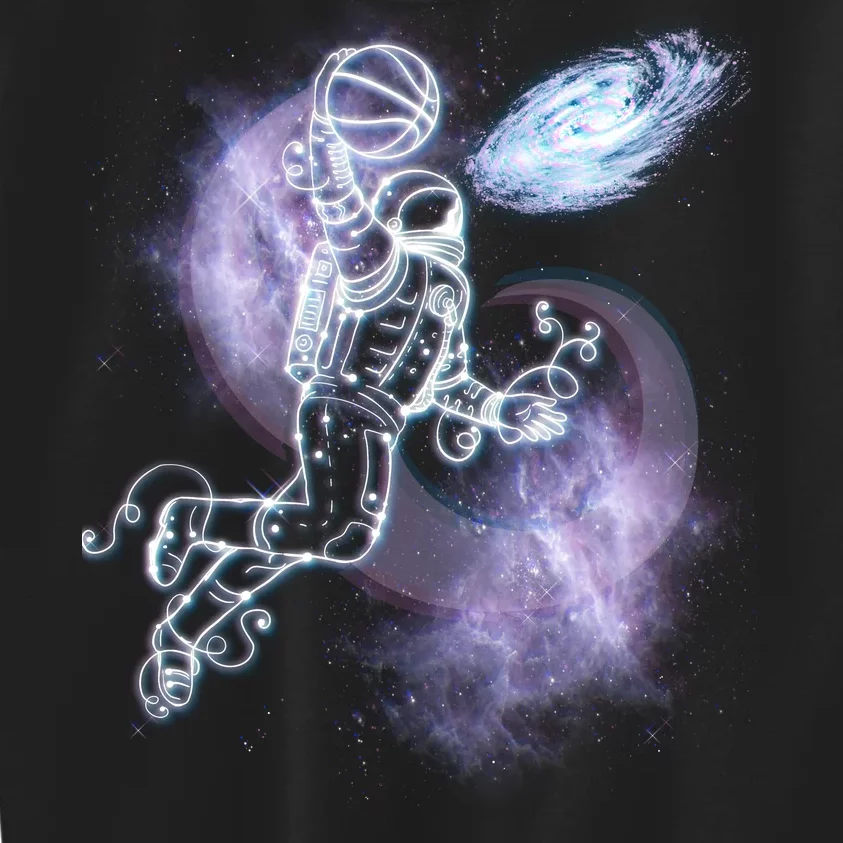 Space Astronaut Dunk Nebula Jam Kids Sweatshirt