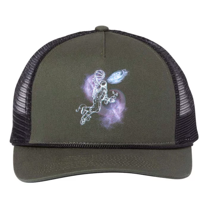 Space Astronaut Dunk Nebula Jam Retro Rope Trucker Hat Cap