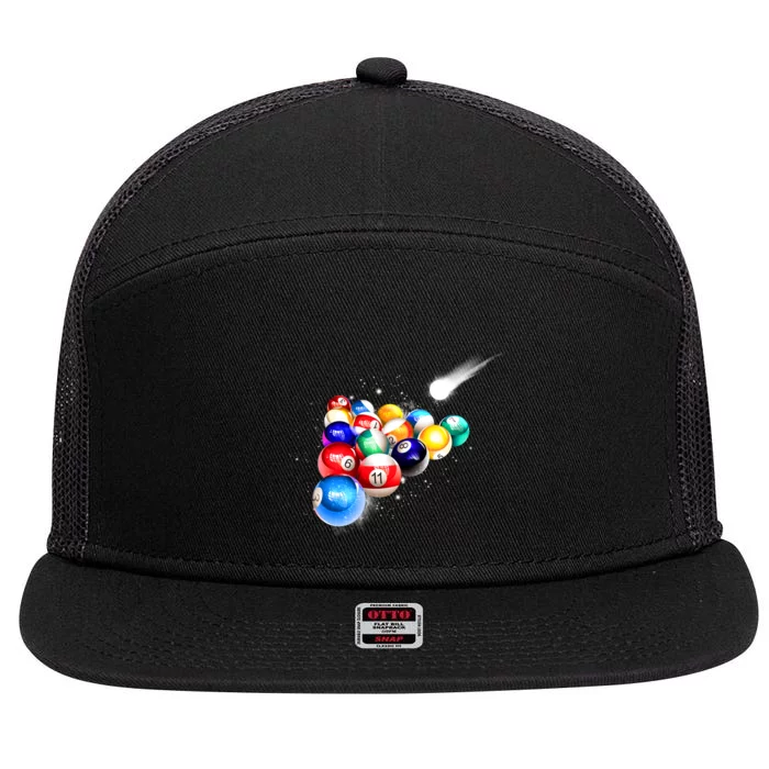 Space Billiards 7 Panel Mesh Trucker Snapback Hat