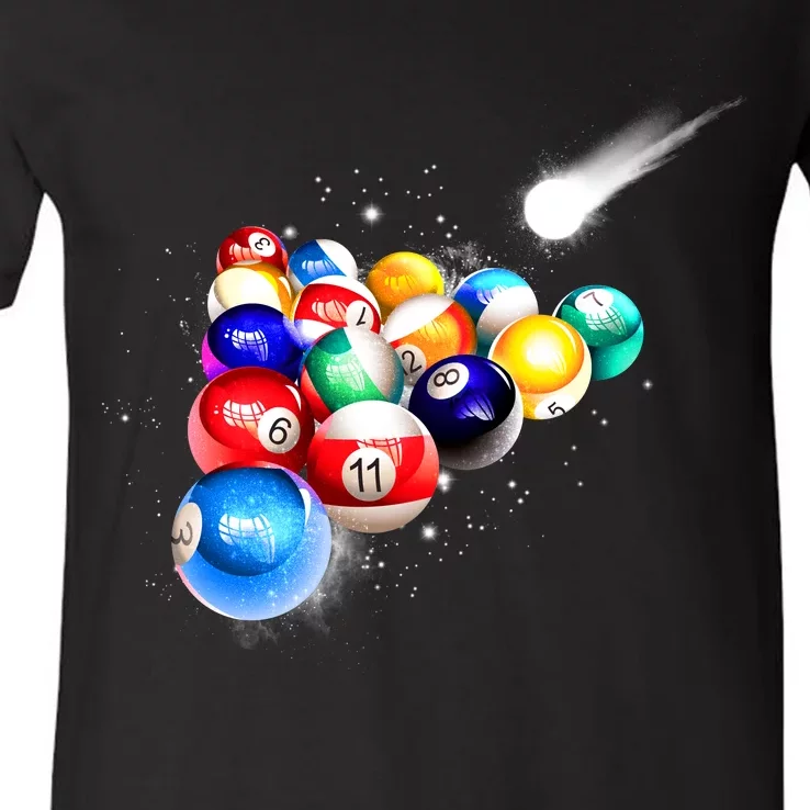 Space Billiards V-Neck T-Shirt