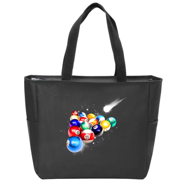 Space Billiards Zip Tote Bag