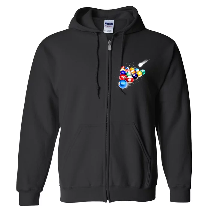 Space Billiards Full Zip Hoodie