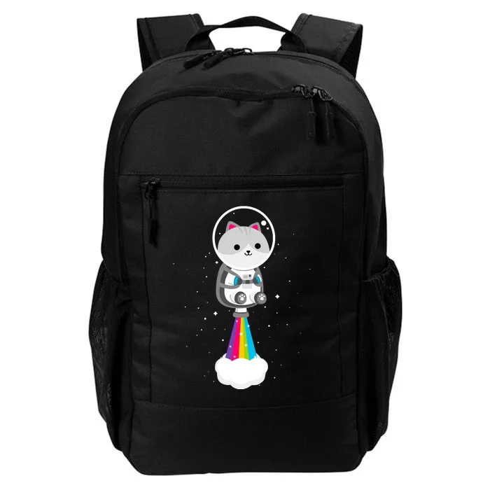 Space Cat Blasting Off Daily Commute Backpack