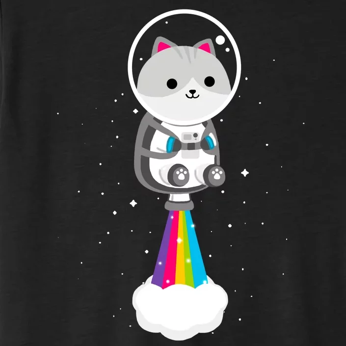 Space Cat Blasting Off ChromaSoft Performance T-Shirt