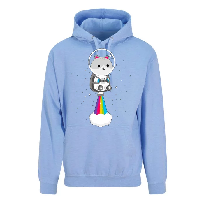 Space Cat Blasting Off Unisex Surf Hoodie