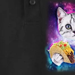 Space Cat Pizza And Tacos Dry Zone Grid Performance Polo