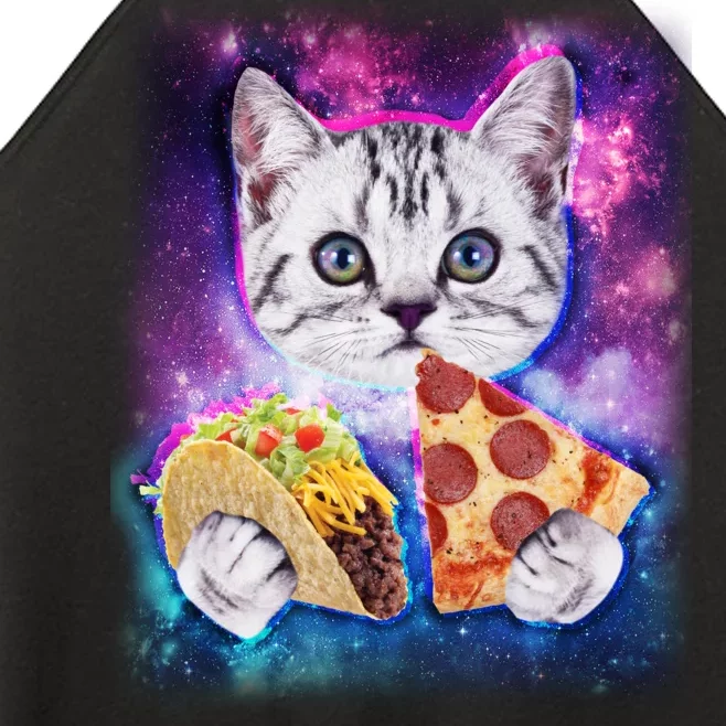 Space Cat Pizza And Tacos Women’s Perfect Tri Rocker Tank