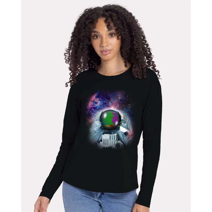 Space Channel Universe Womens Cotton Relaxed Long Sleeve T-Shirt