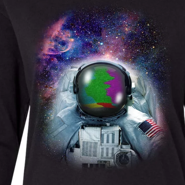 Space Channel Universe Womens Cotton Relaxed Long Sleeve T-Shirt