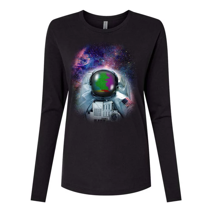 Space Channel Universe Womens Cotton Relaxed Long Sleeve T-Shirt