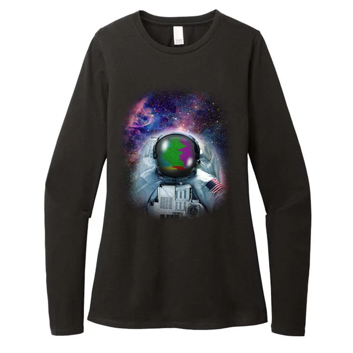 Space Channel Universe Womens CVC Long Sleeve Shirt