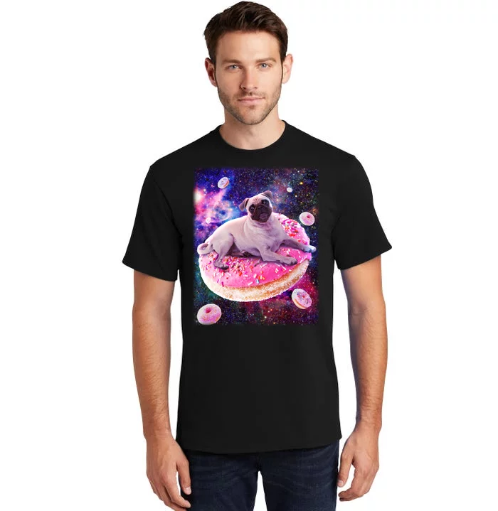 Space Donut Pug Tall T-Shirt