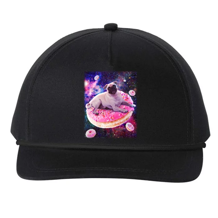 Space Donut Pug Snapback Five-Panel Rope Hat