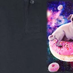 Space Donut Pug Softstyle Adult Sport Polo