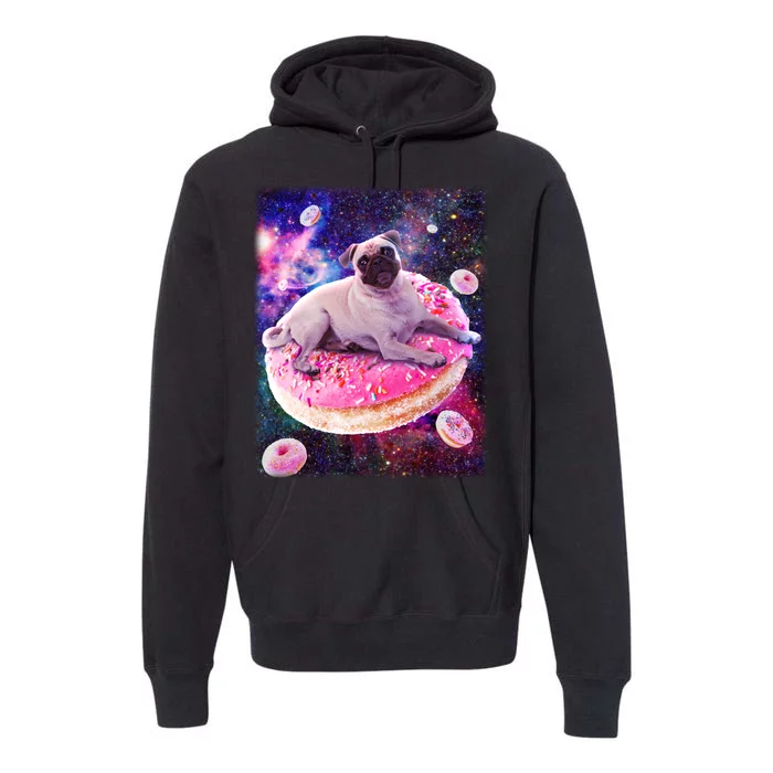 Space Donut Pug Premium Hoodie