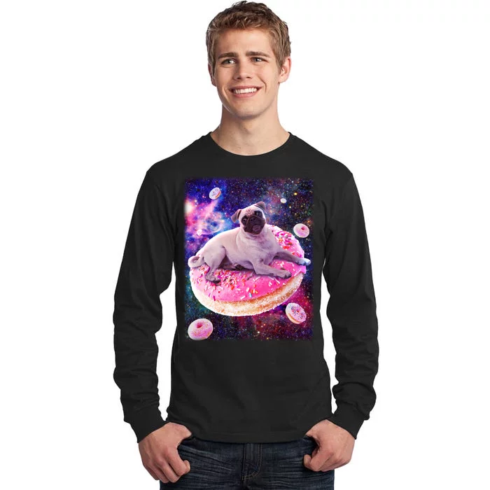 Space Donut Pug Tall Long Sleeve T-Shirt