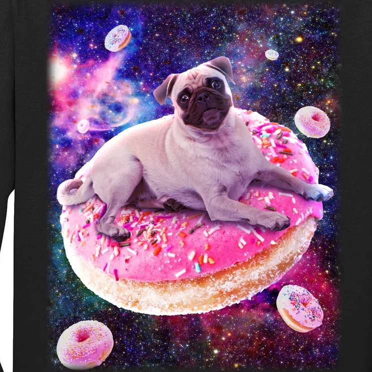 Space Donut Pug Tall Long Sleeve T-Shirt