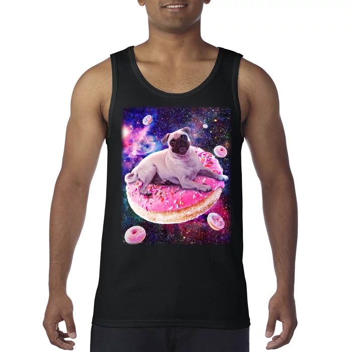 Space Donut Pug Tank Top