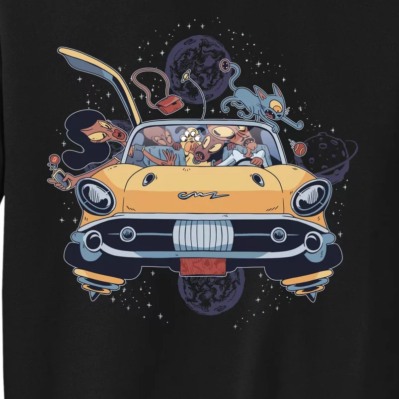 Space Family Cartoon Sweatshirt