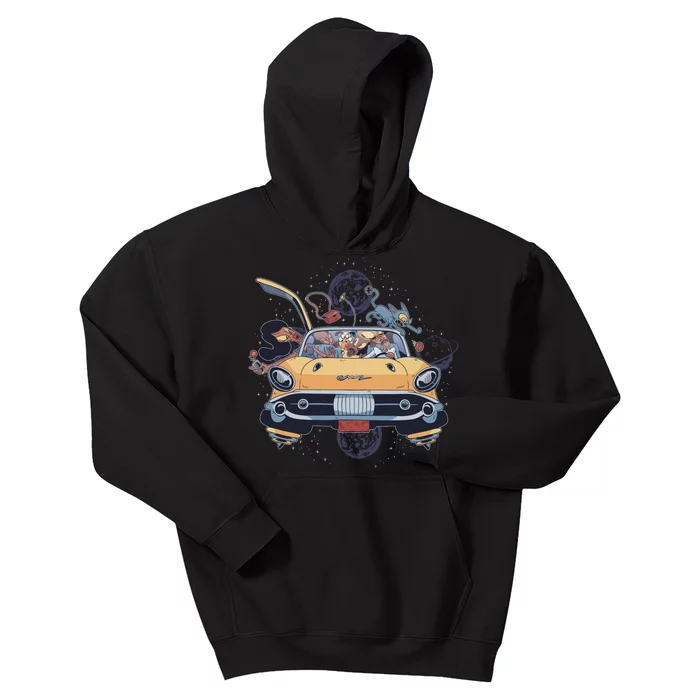 Space Family Cartoon Kids Hoodie