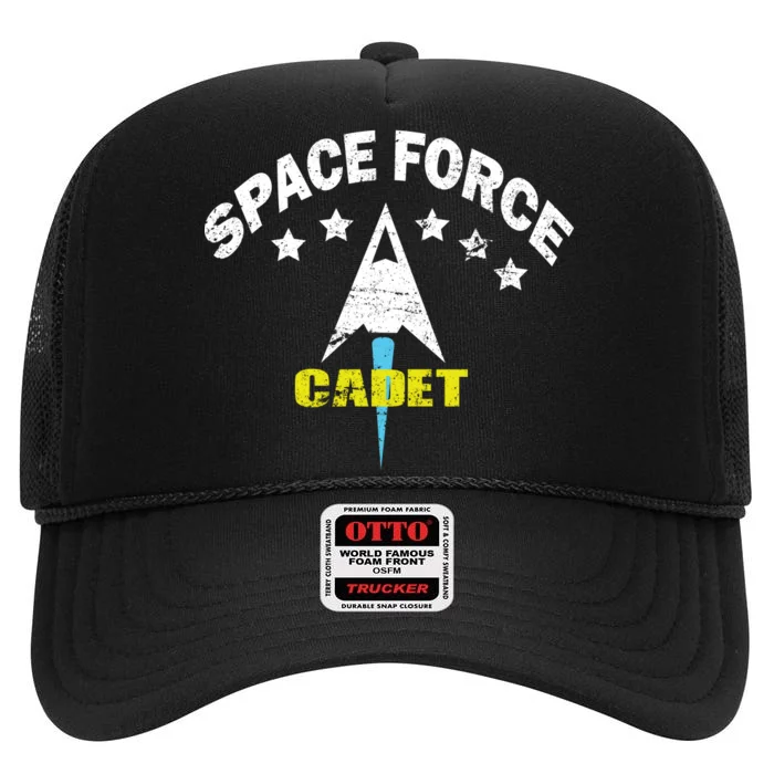 Space Force Cadet High Crown Mesh Trucker Hat