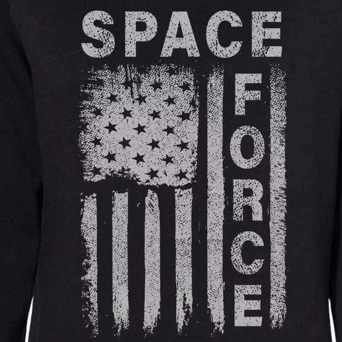 Space Force Grunge Flag Womens California Wash Sweatshirt