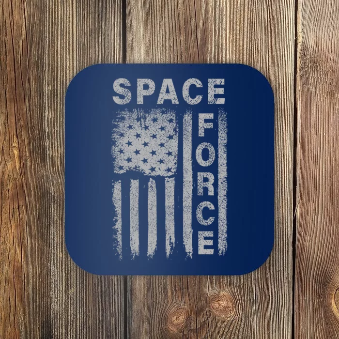 Space Force Grunge Flag Coaster