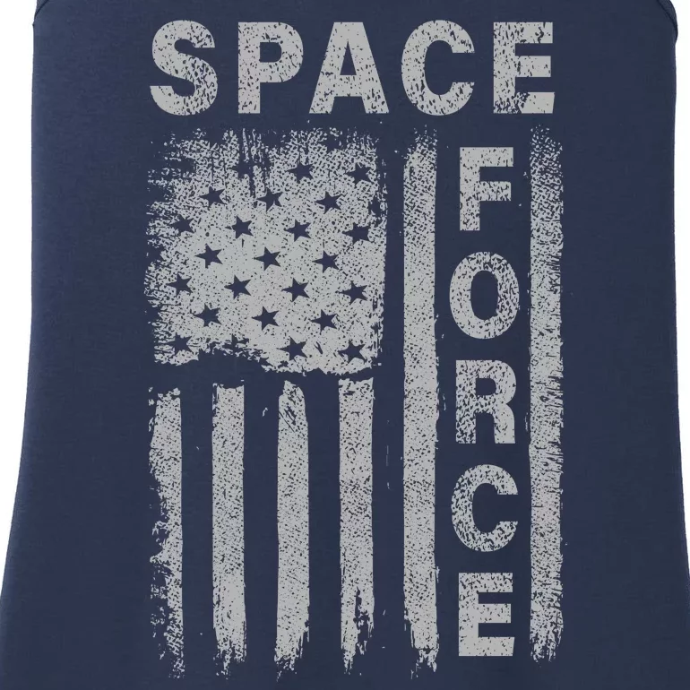 Space Force Grunge Flag Ladies Essential Tank