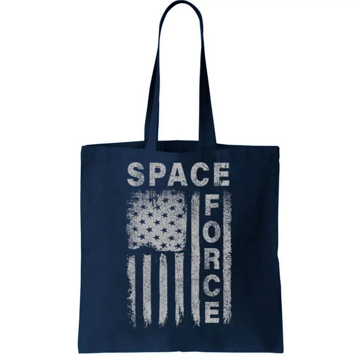 Space Force Grunge Flag Tote Bag