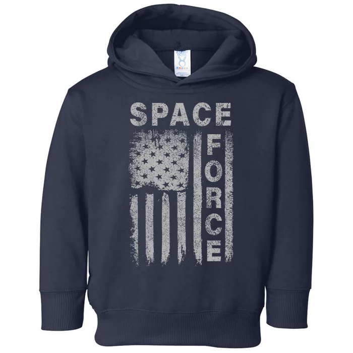 Space Force Grunge Flag Toddler Hoodie