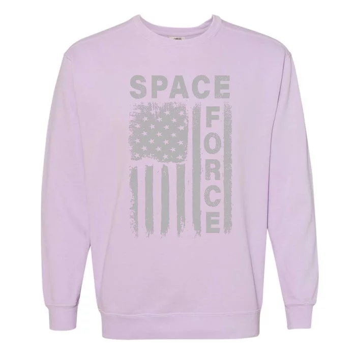 Space Force Grunge Flag Garment-Dyed Sweatshirt