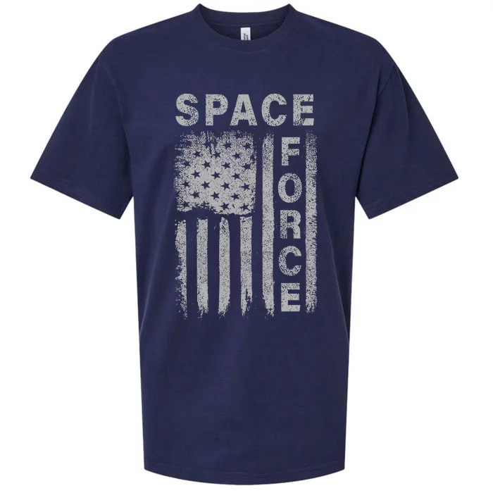 Space Force Grunge Flag Sueded Cloud Jersey T-Shirt